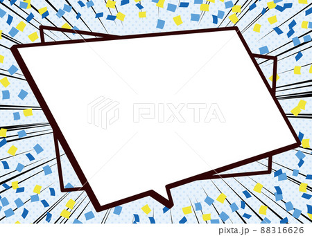 紙吹雪と吹き出しの背景 88316626