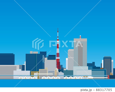 東京　東京タワー　都市風景 88317705