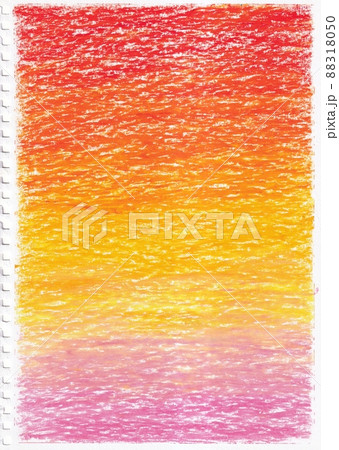 パステル画 オイルパステル グラデーションのイラスト素材 [88318050