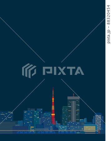 東京 東京タワー 都市風景 夜景 東京 東京タワー 都市風景 夜景 88320454