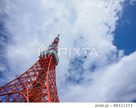下から見上げた東京タワー 88321353