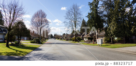 Residential neighborhood Street in Modern City Suburbs Residential neighborhood Street in Modern City Suburbs 88323717