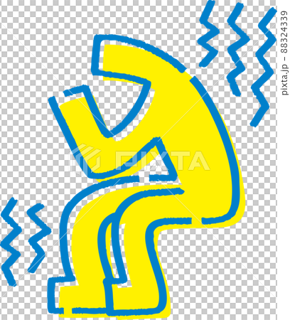 Stickman trembling in fear 88324339