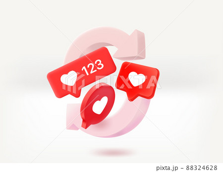 Refreshing social media concept with chat balloons  88324628