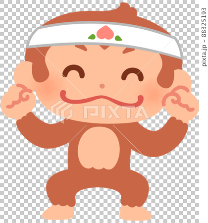 Monkey wrapped in a peach headband Monkey wrapped in a peach headband 88325193
