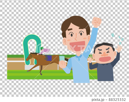 競馬を楽しむ男性 88325332