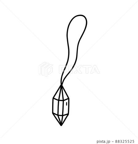 Pendant with a crystal on a cord isolated on white background Pendant with a crystal on a cord isolated on white background 88325525