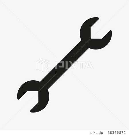 Repair tool symbol. Wrench vector black icon 88326872