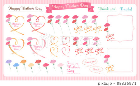 母の日のイラストセット 母の日のイラストセット 88326971