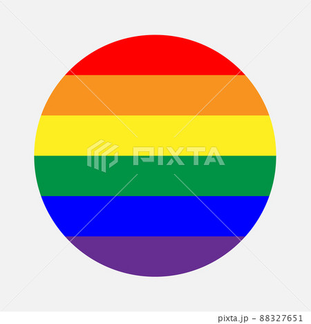 LGBT flag circle vector icon on white background 88327651