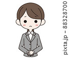 スーツを着て手を組んでいる女性のイラスト5 88328700