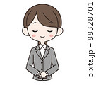 スーツを着て手を組んでいる女性のイラスト4 88328701