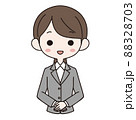 スーツを着て手を組んでいる女性のイラスト2 88328703
