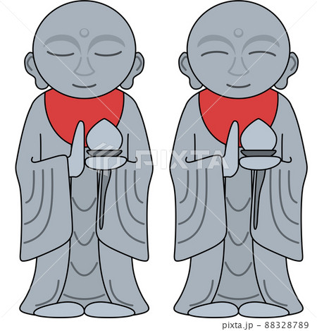 お地蔵様のイラスト(アウトラインあり) お地蔵様のイラスト(アウトラインあり) 88328789