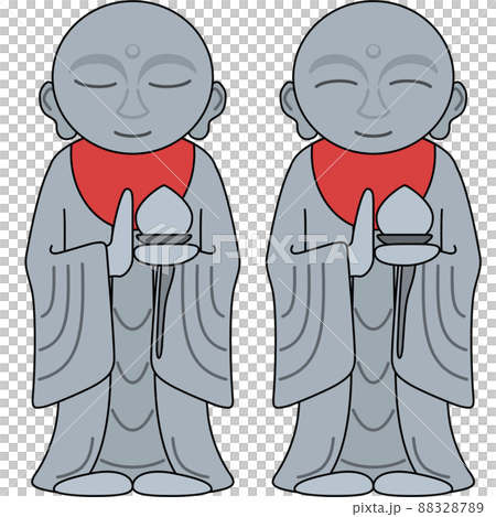 お地蔵様のイラスト(アウトラインあり) お地蔵様のイラスト(アウトラインあり) 88328789