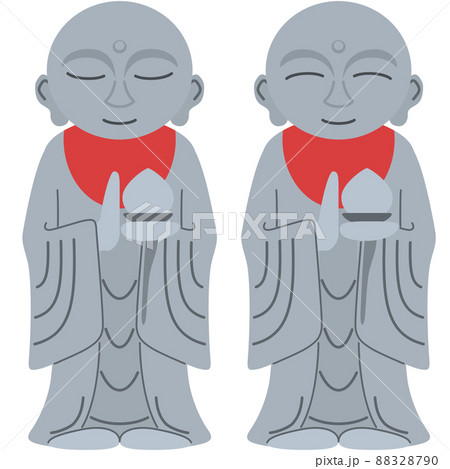お地蔵様のイラストのイラスト素材 8790