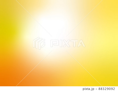朝焼けのように鮮やかなオレンジと黄色のグラデーション背景のイラスト