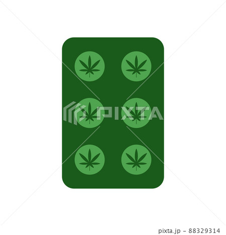 Medical cannabis tablets icon on white background Medical cannabis tablets icon on white background 88329314