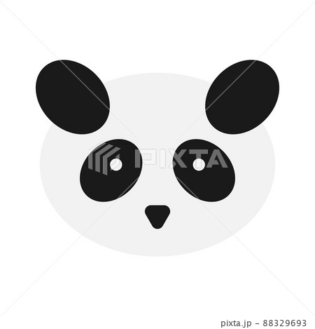 Panda head vector icon on white background 88329693