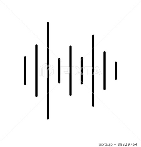 Soundwave line vector icon on white background 88329764