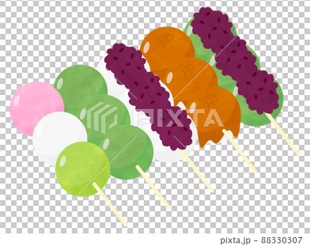 5 kinds of dumplings set in watercolor style 5 kinds of dumplings set in watercolor style 88330307
