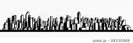 modern cityscape skyline outline doodle drawing on white background. modern cityscape skyline outline doodle drawing on white background. 88330988