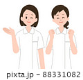 看護師　クリニックのスタッフ二人のイラスト 88331082