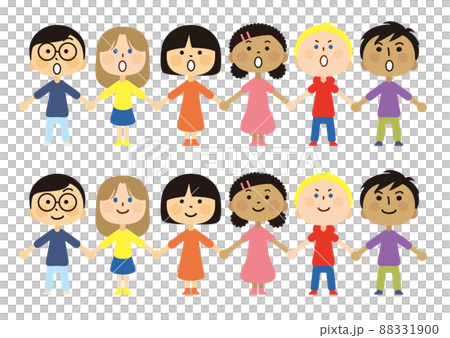 Children's world holding hands 88331900