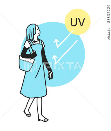 アームカバーで紫外線対策をする女性 88332226