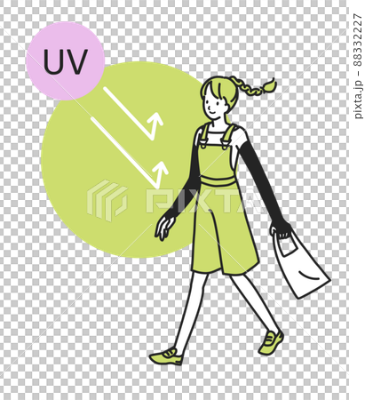 アームカバーで紫外線対策をする女性 アームカバーで紫外線対策をする女性 88332227