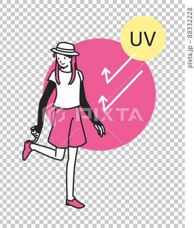 アームカバーで紫外線対策をする女性 88332228