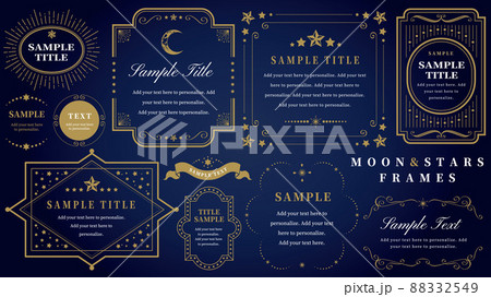 月や星のフレームセット 月や星のフレームセット 88332549