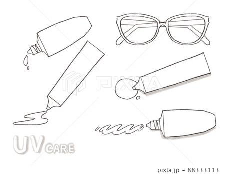 continuous line drawing sunscreen lotion sunglasses simple vector  illustration sunscreen lotion sunglasses concept hand drawing sketch line  Stock Vector  Adobe Stock