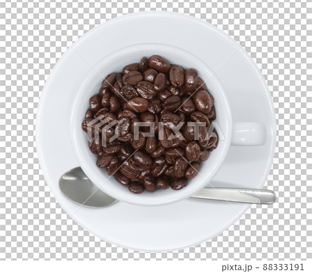 咖啡豆咖啡豆插畫真杯 咖啡豆咖啡豆插畫真杯 88333191