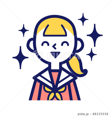 中高生　制服姿の女性 88335038