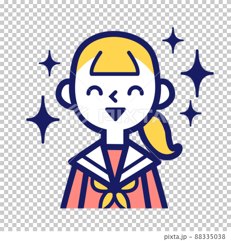 中高生　制服姿の女性 88335038