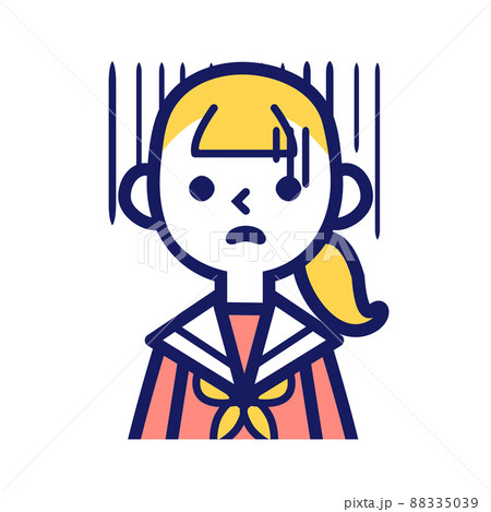 中高生　制服姿の女性 88335039