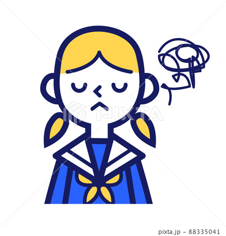 中高生　制服姿の女性 88335041