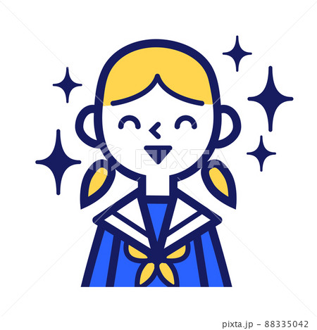 中高生　制服姿の女性 88335042