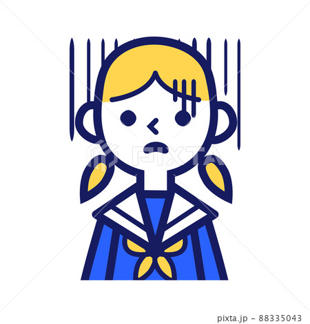 中高生　制服姿の女性 88335043
