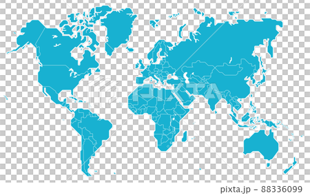 世界地図　国境　イラスト　ベクター　 88336099