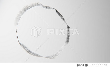 Minimal 3D illustration with an empty round frame 88336866
