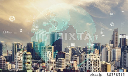 Global connection and the internet network alteration in smart city 88338516