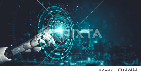 Future artificial intelligence and machine learning for AI droid robot or cyborg Future artificial intelligence and machine learning for AI droid robot or cyborg 88339213