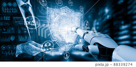 Future artificial intelligence and machine learning for AI droid robot or cyborg Future artificial intelligence and machine learning for AI droid robot or cyborg 88339274