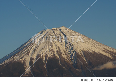 夕方の富士山 富士宮市猪之頭からの眺め 夕方の富士山 富士宮市猪之頭からの眺め 88340980