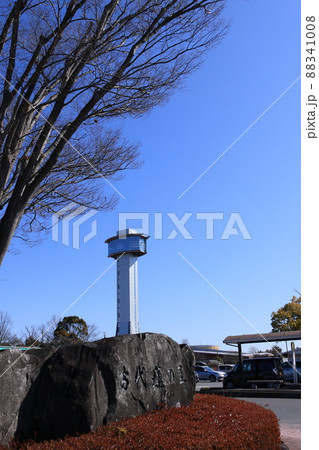 展望タワーの立つ埼玉県行田市の古代蓮の里の風景 展望タワーの立つ埼玉県行田市の古代蓮の里の風景 88341008