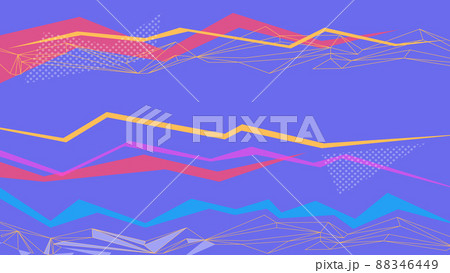 blue and multicolored stripes abstract background 80e style, bright vintage retro illustration 88346449