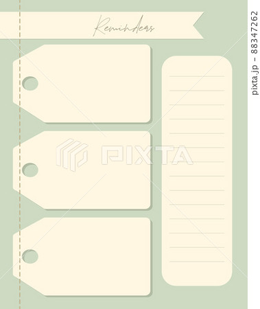 Reminders To do list planner notes blank , label , ideas, plans, vintage. 88347262