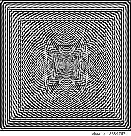Abstract twisted black and white background. Optical illusion of distorted surface. Twisted stripes. Stylized 3d tunnel. Abstract twisted black and white background. Optical illusion of distorted surface. Twisted stripes. Stylized 3d tunnel. 88347674